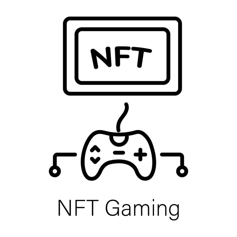 Trendy NFT Gaming vector