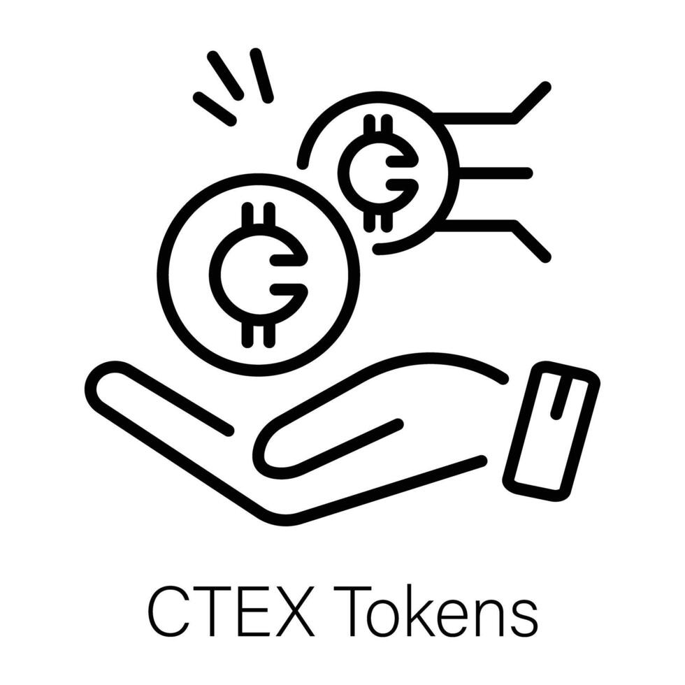 Trendy CTEX Tokens vector