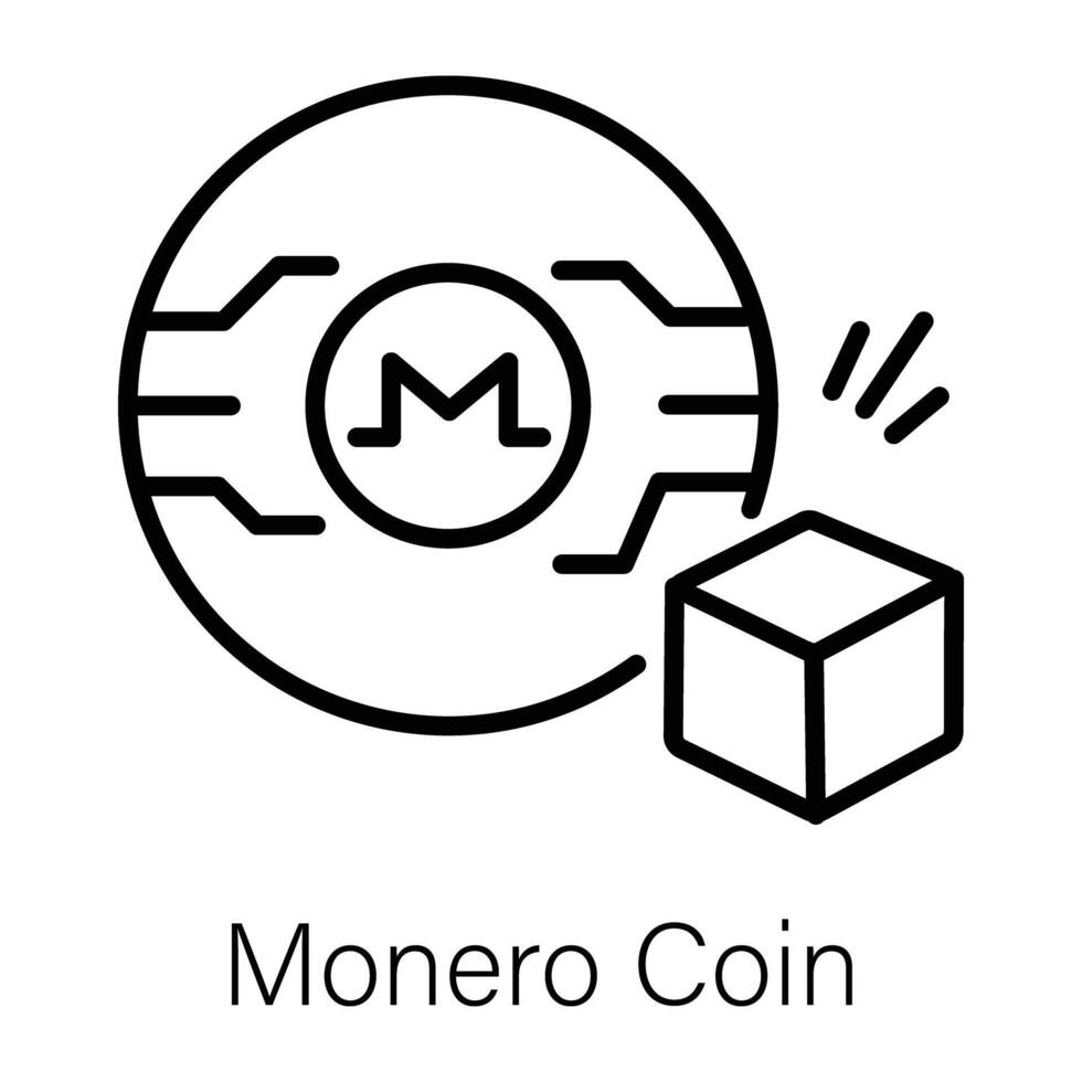 Trendy Monero Coin vector