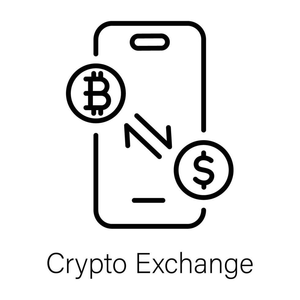 Trendy Crypto Exchange vector