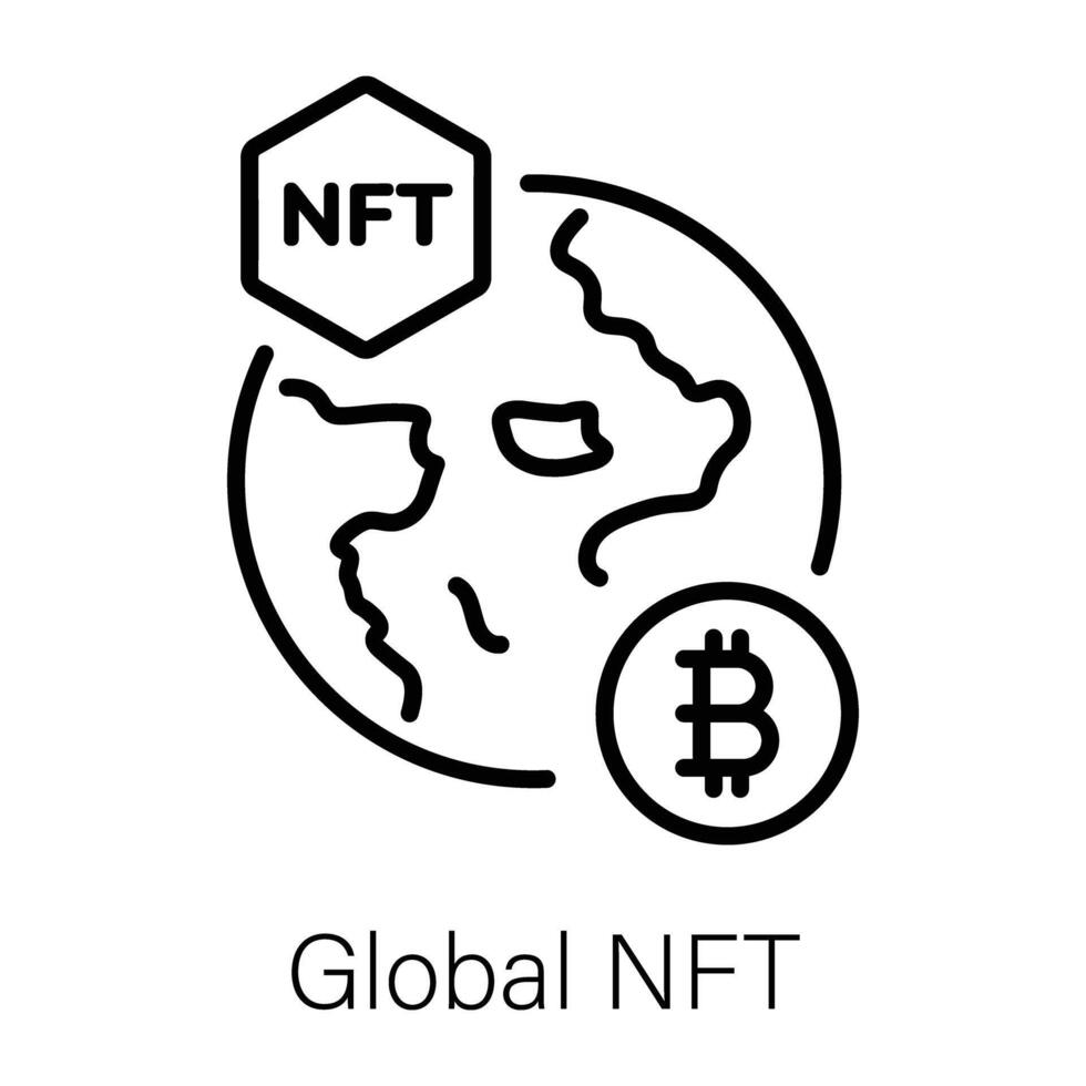 Trendy Global NFT vector