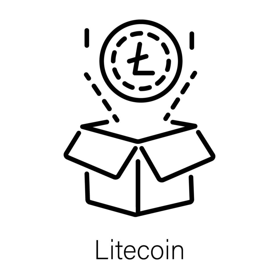 Trendy Litecoin Concepts vector