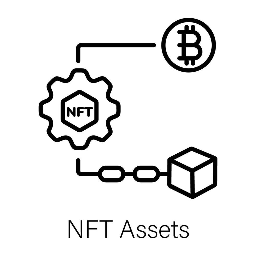 Trendy NFT Assets vector