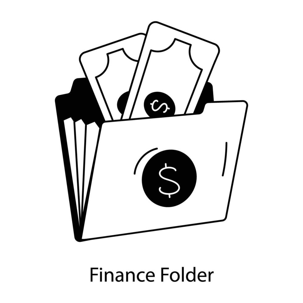 Trendy Finance Folder vector
