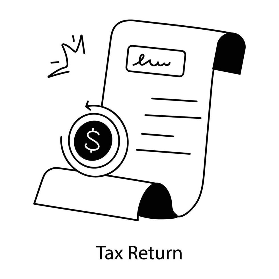 Trendy Tax Return vector
