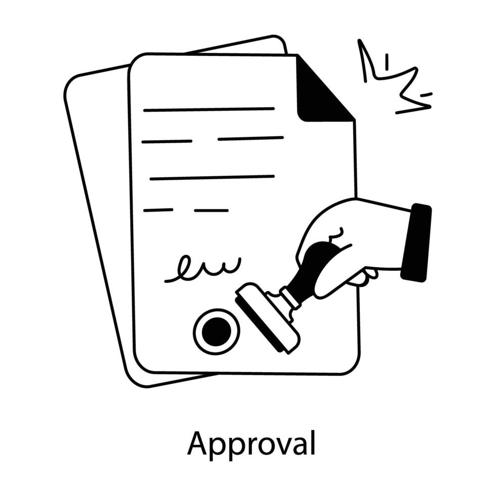 Trendy Approval Concepts vector