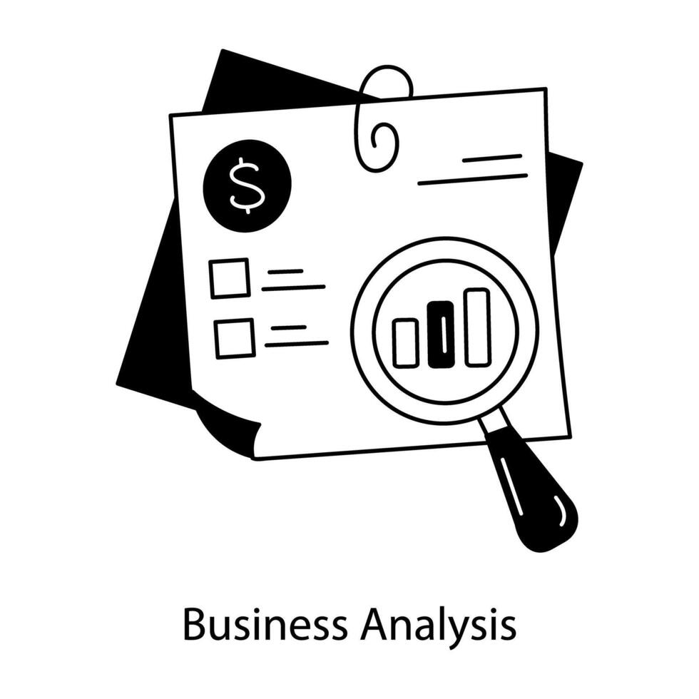 Trendy Business Analysis vector