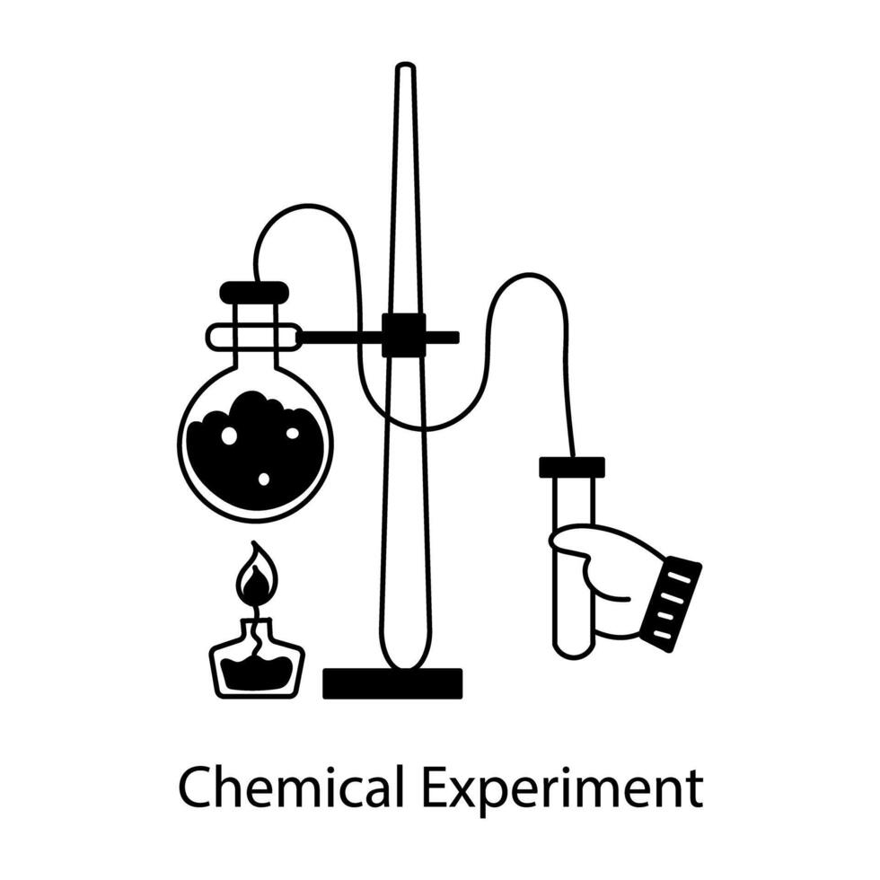 Trendy Chemical Experiment vector