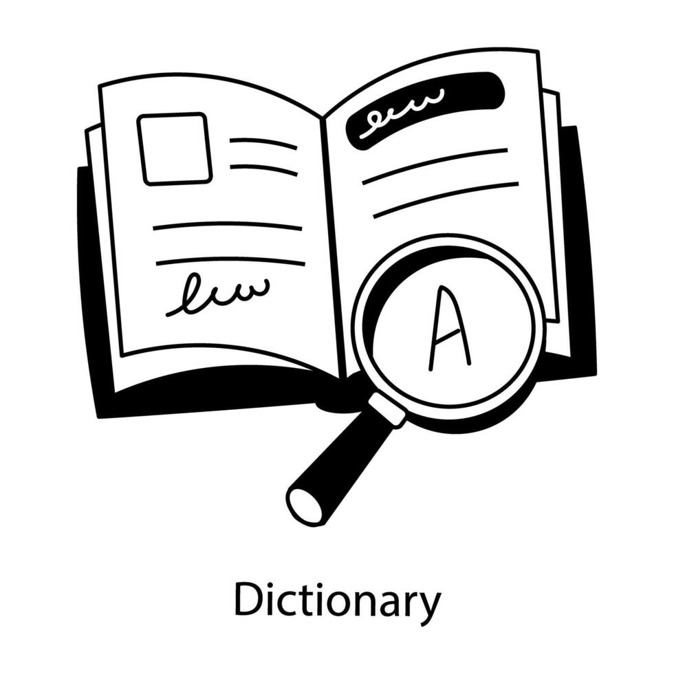 Trendy Dictionary Concepts vector