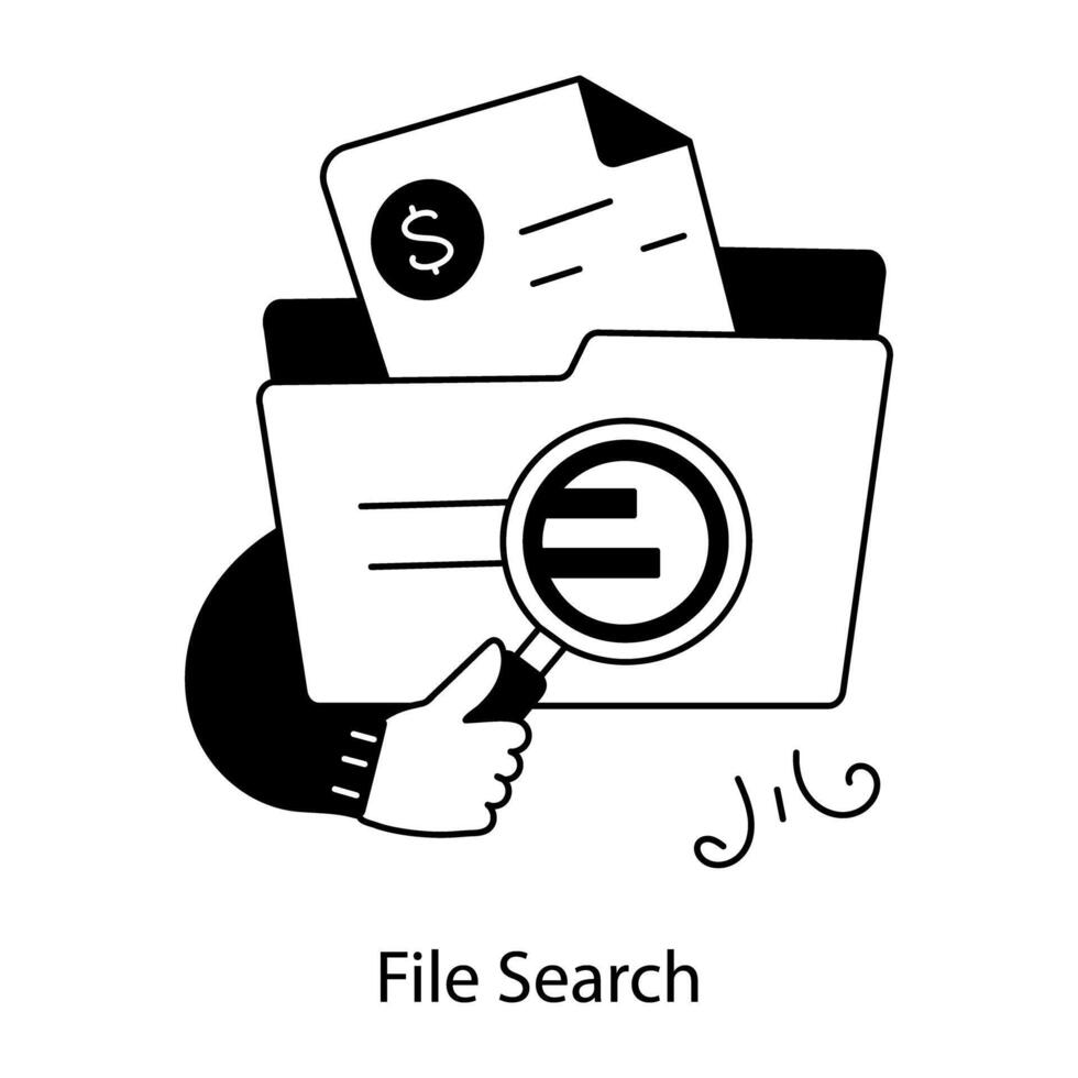 Trendy File Search vector