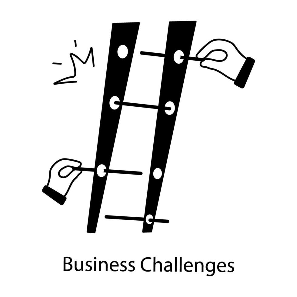 Trendy Business Challenges vector