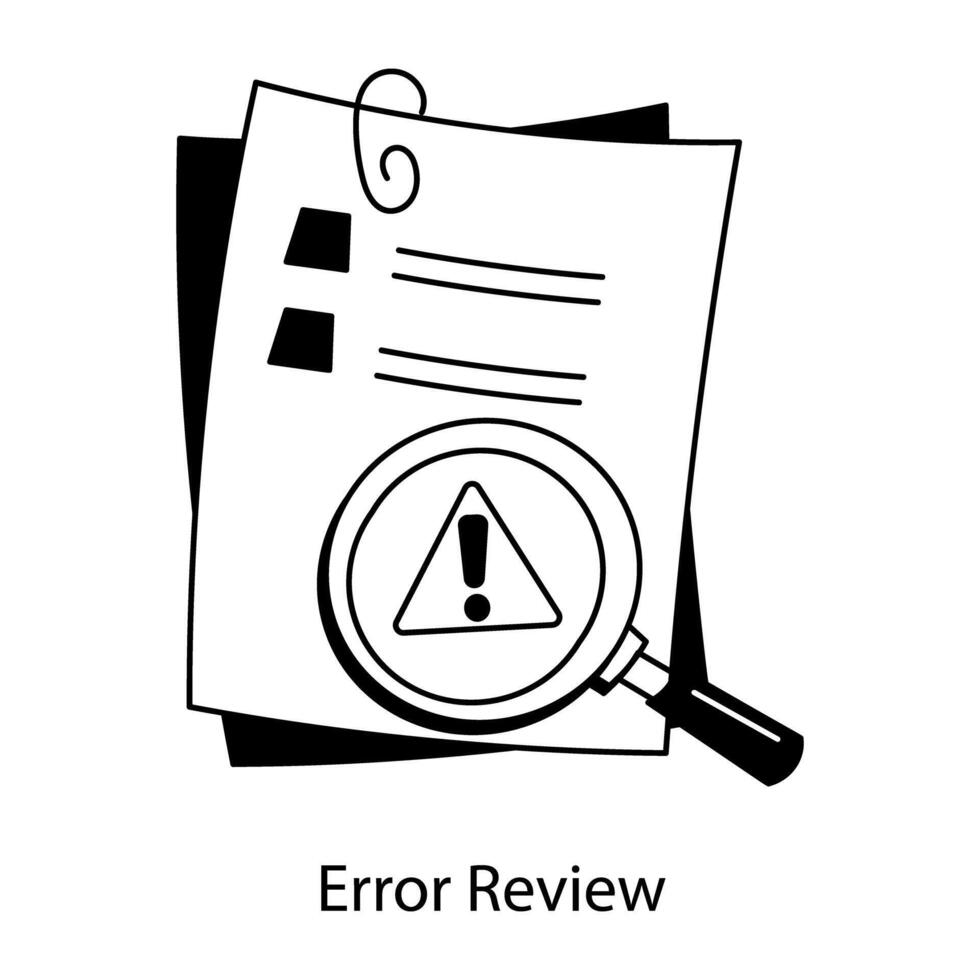 Trendy Error Review vector