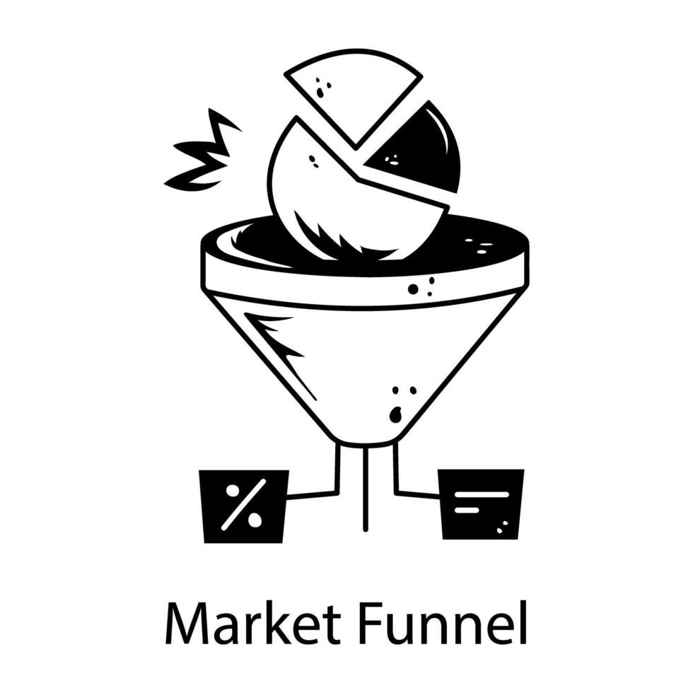 Trendy Market Funnel vector