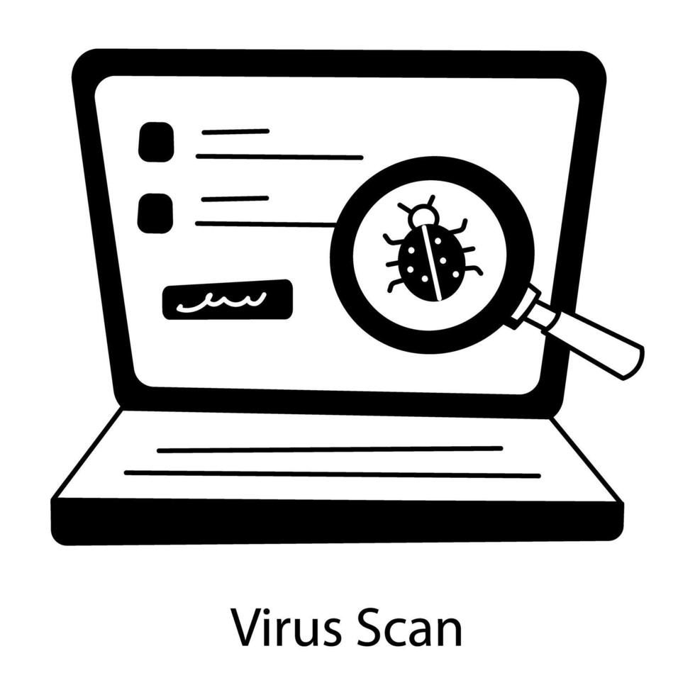 Trendy Virus Scan vector