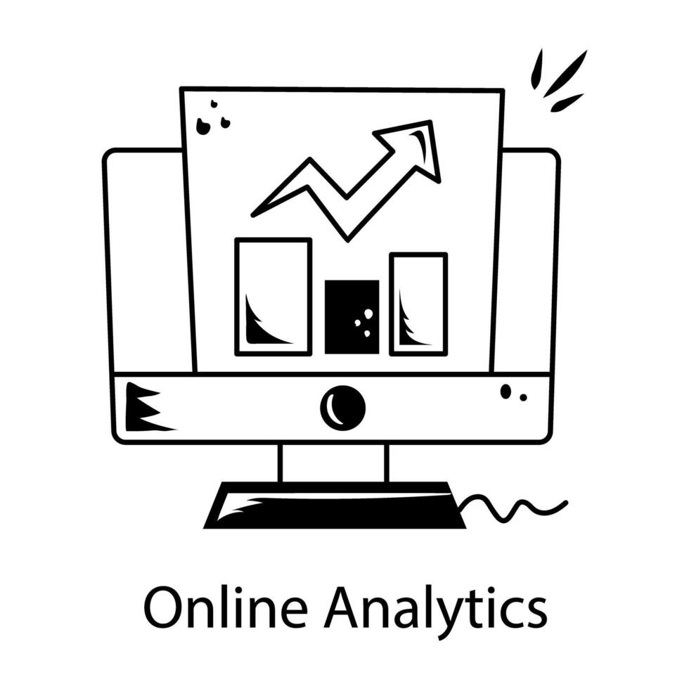 Trendy Online Analytics vector