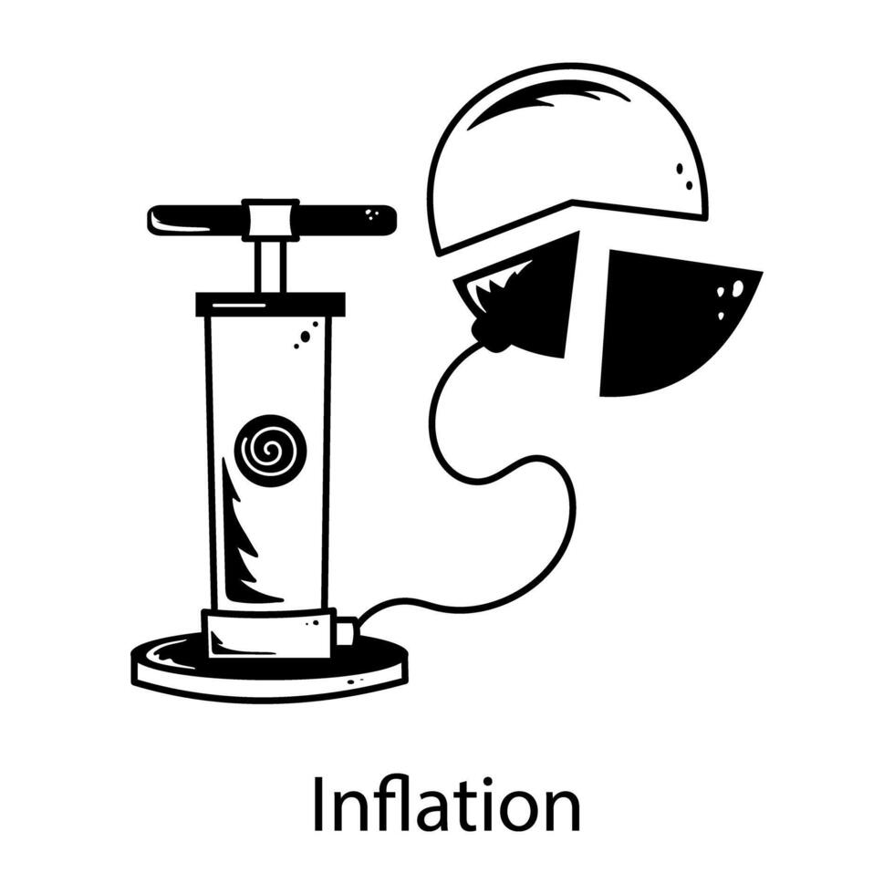 Trendy Inflation Concepts vector