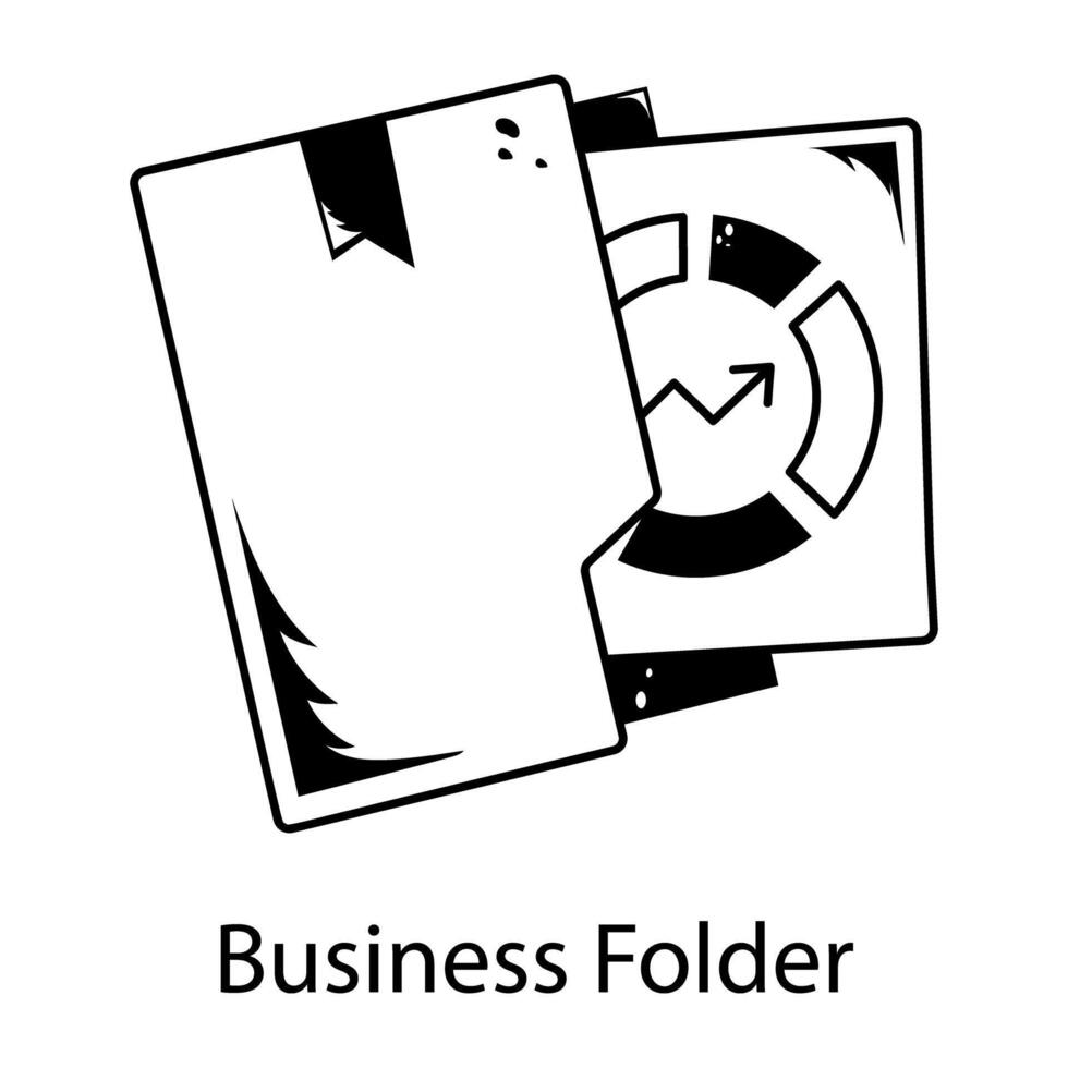 Trendy Business Folder vector