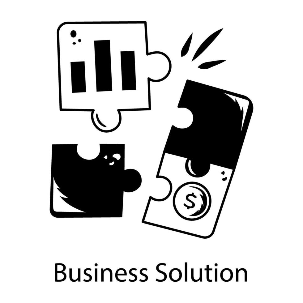 Trendy Business Solution vector