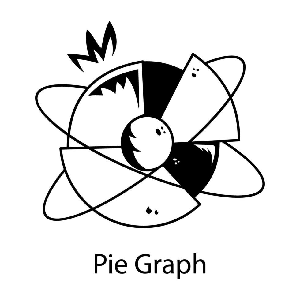 Trendy Pie Graph vector