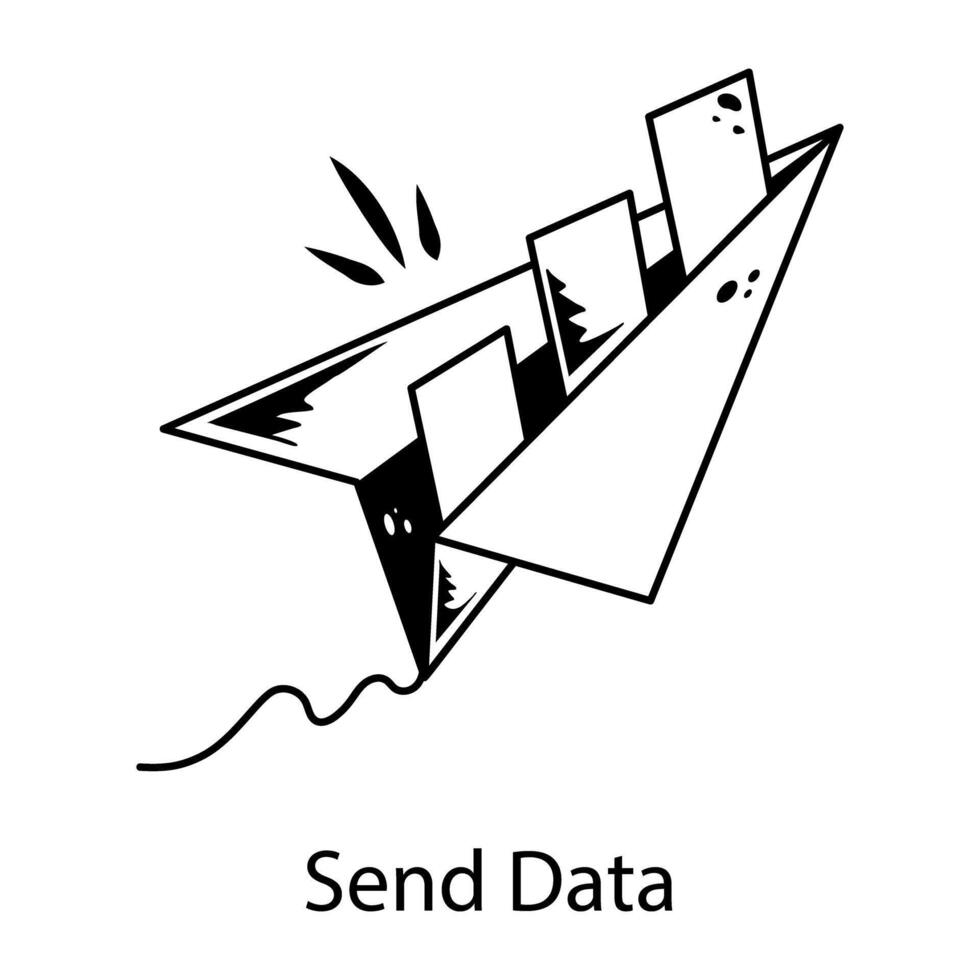 Trendy Send Data vector