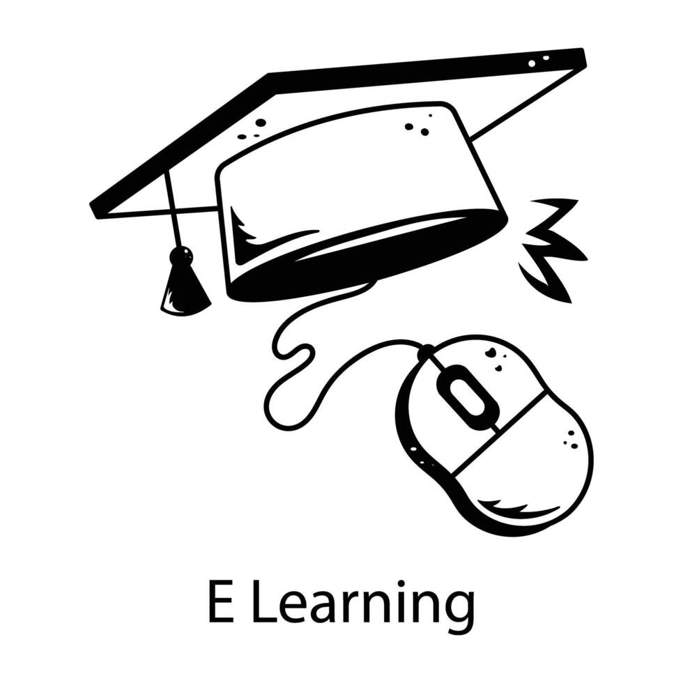 Trendy E Learning vector