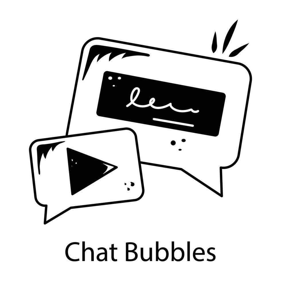 Trendy Chat Bubbles vector