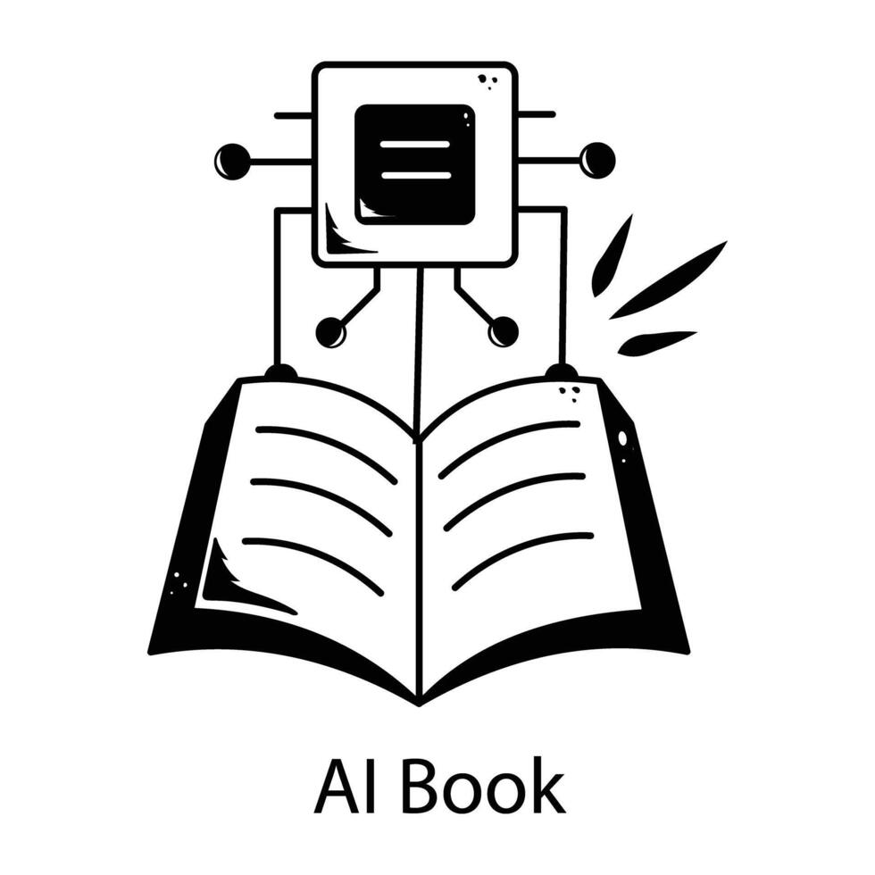 Trendy AI Book vector