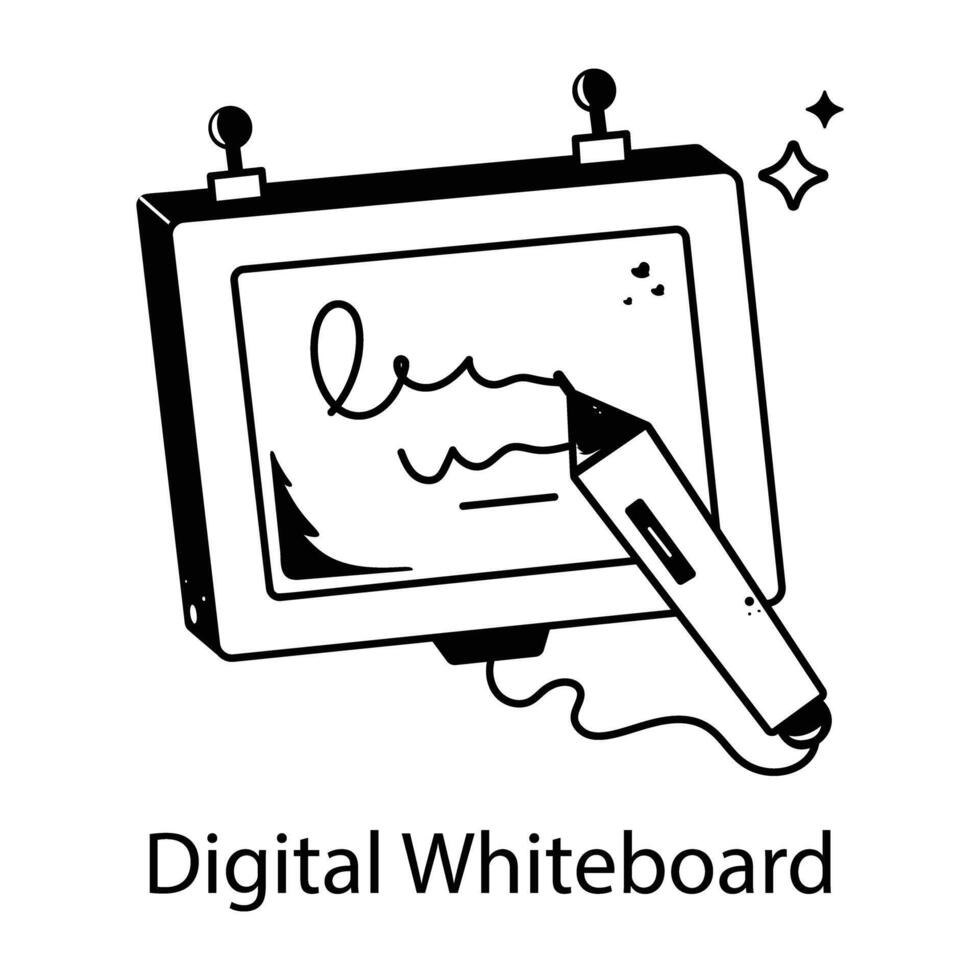 Trendy Digital Whiteboard vector