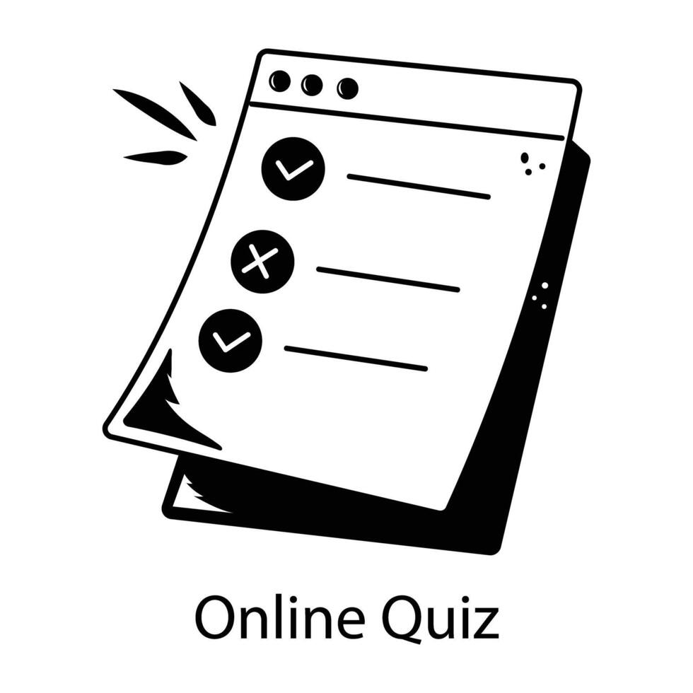 Trendy Online Quiz vector