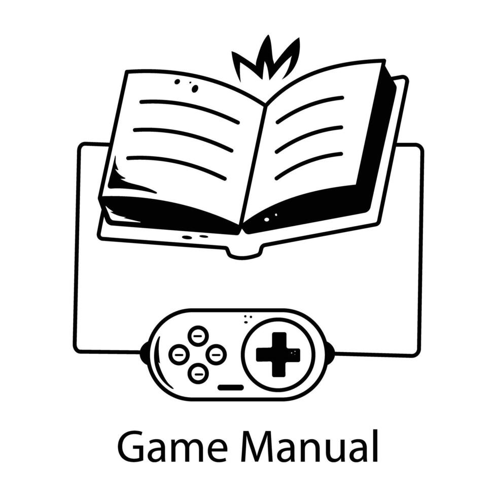 Trendy Game Manual vector