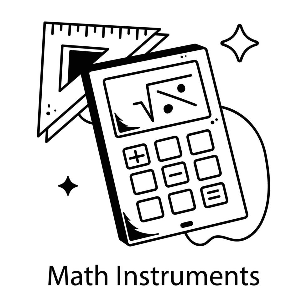 Trendy Math Instruments vector