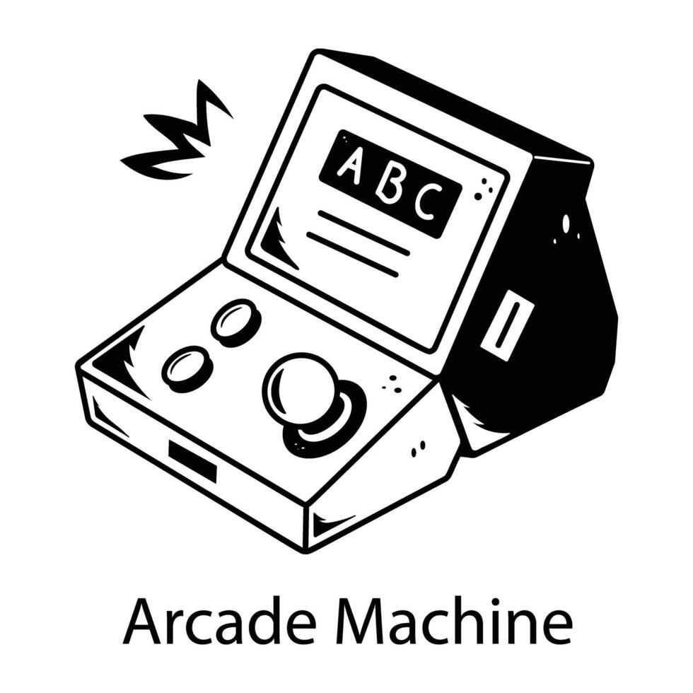 Trendy Arcade Machine vector