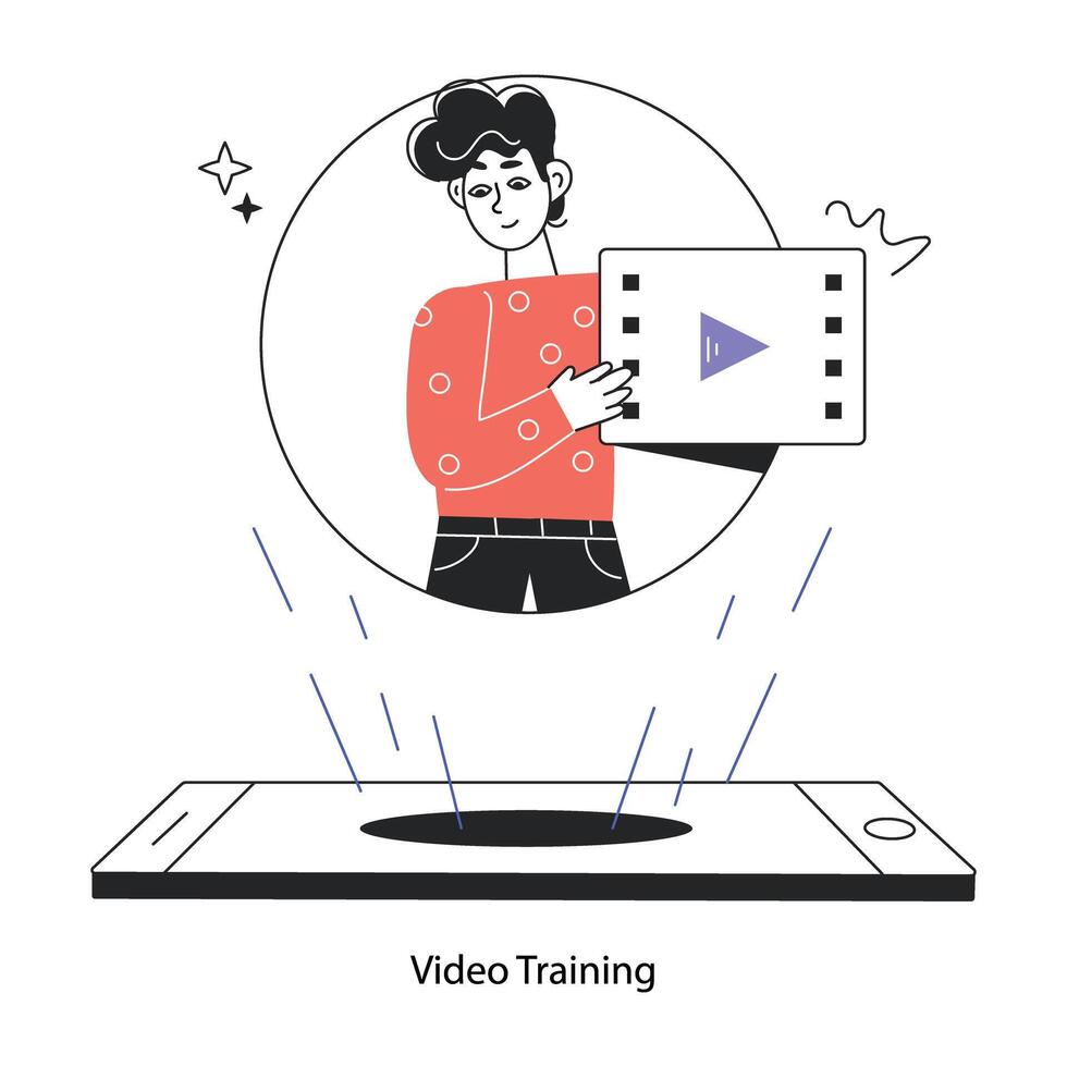Trendy Course Training vector