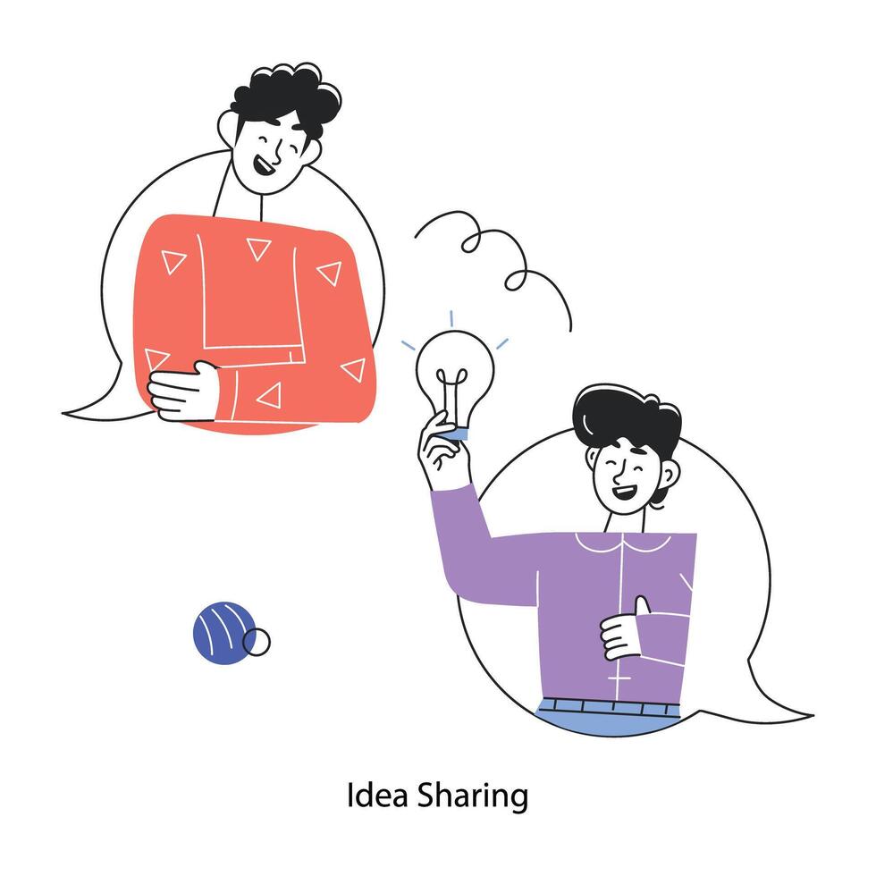 Trendy Idea Sharing vector