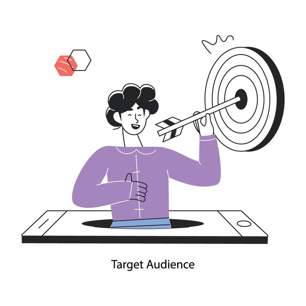 Trendy Target Audience vector