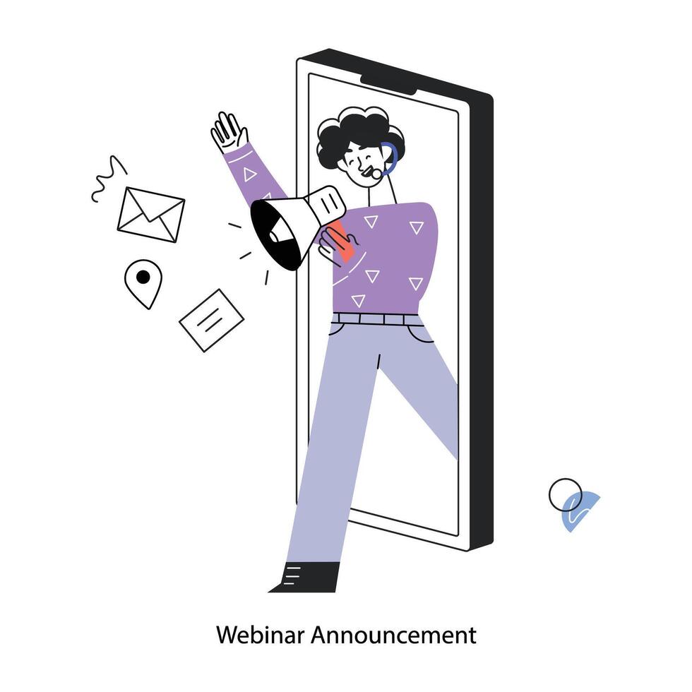 Trendy Webinar Announcement vector