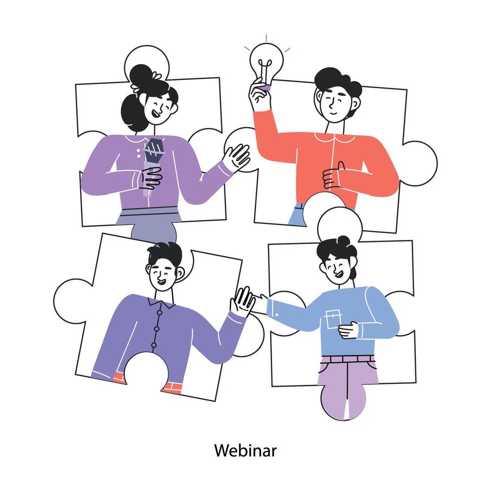 Trendy Webinar Concepts vector
