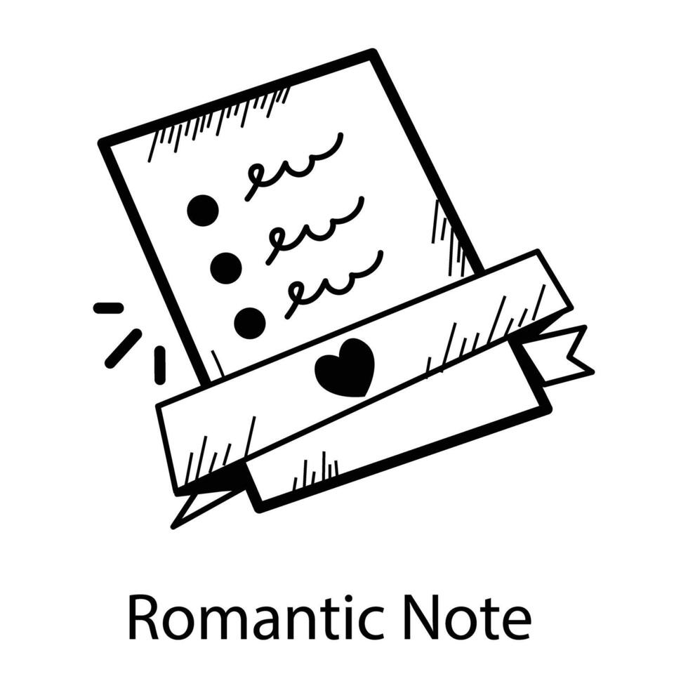 Trendy Romantic Note vector
