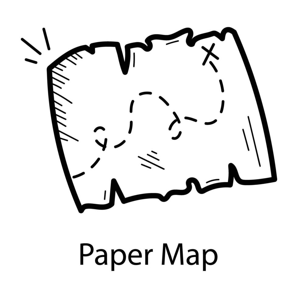 Trendy Paper Map vector