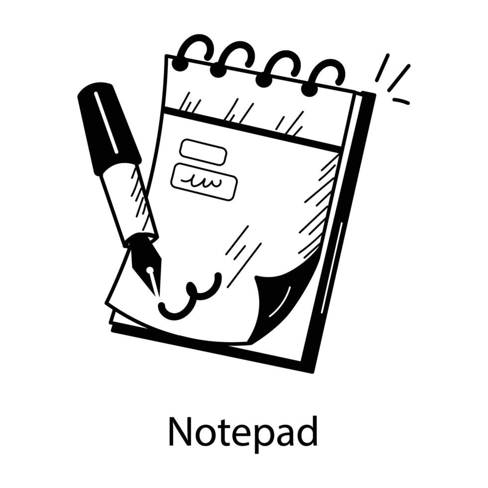 Trendy Notepad Concepts vector