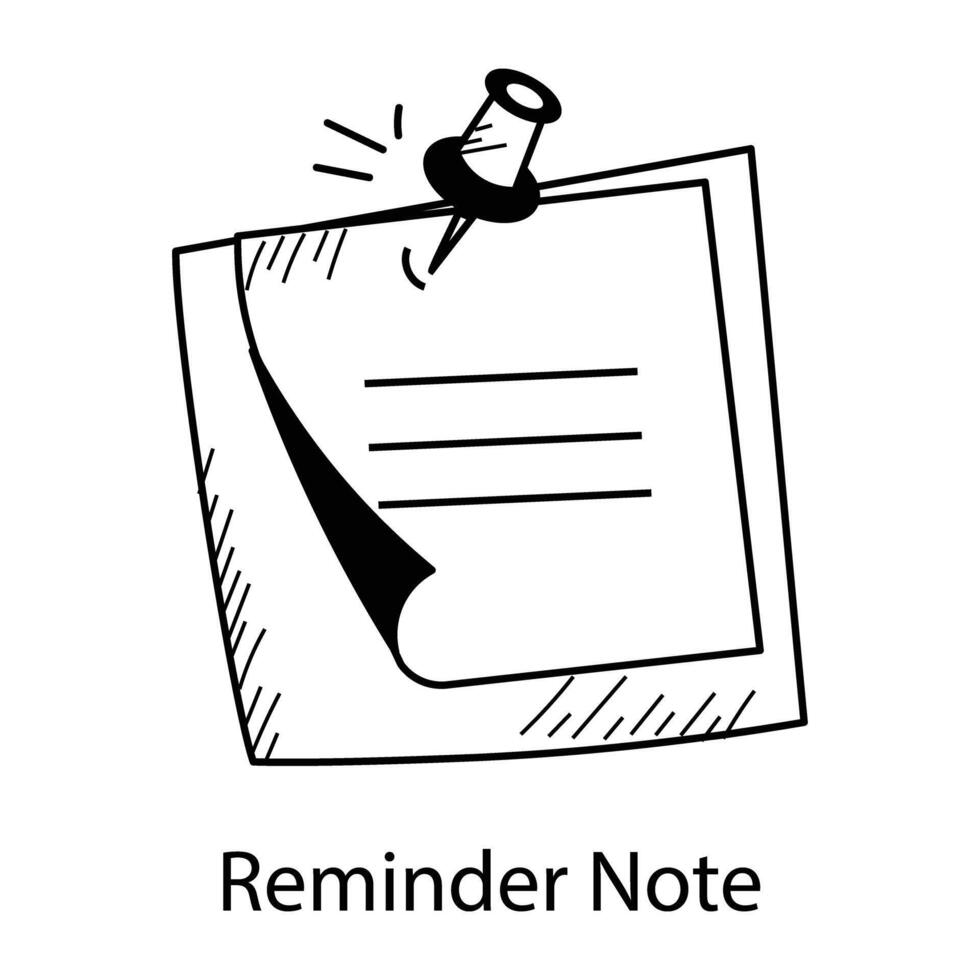 Trendy Reminder Note vector