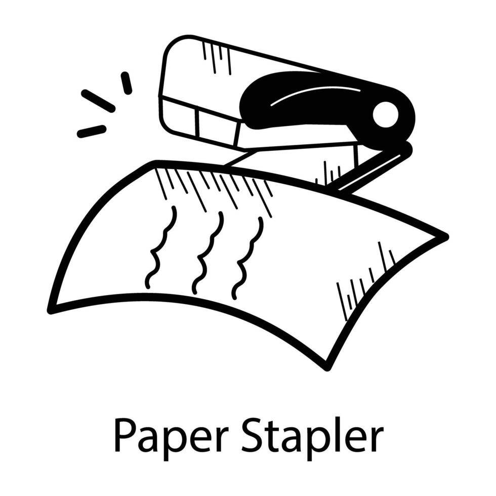 Trendy Paper Stapler vector