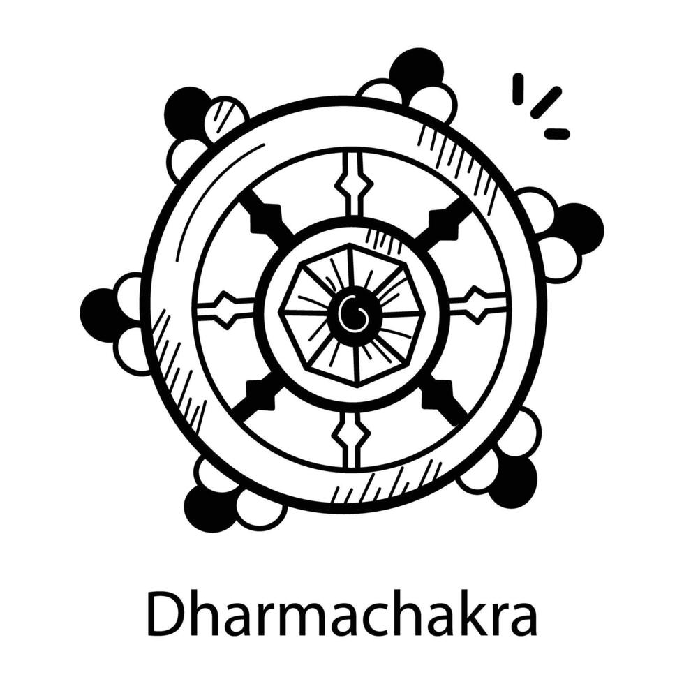 Trendy Dharmachakra Concepts vector