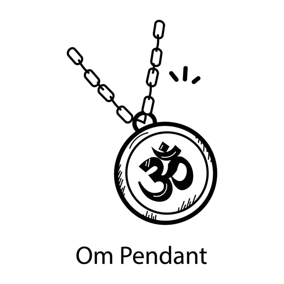 Trendy Om Pendant vector