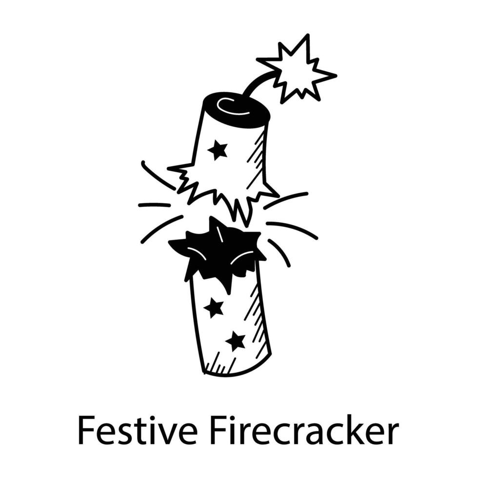 Trendy Festive Firecracker vector