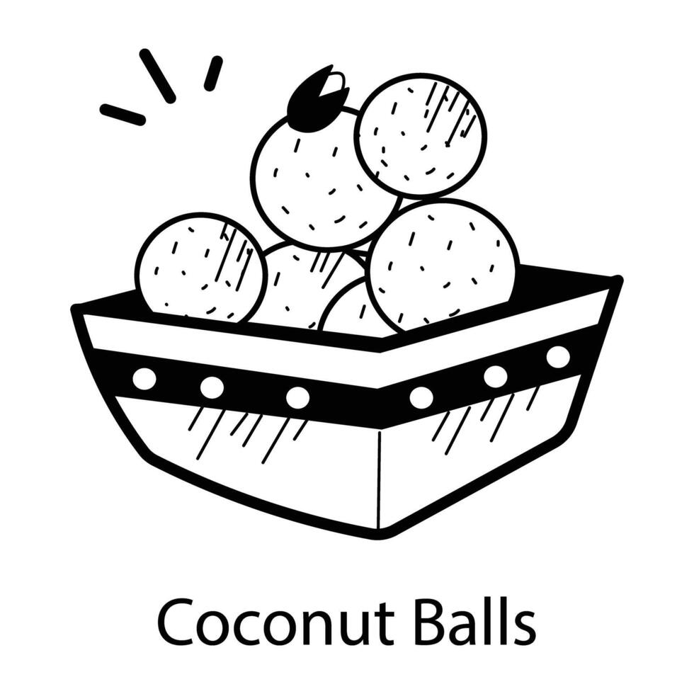 Trendy Coconut Balls vector