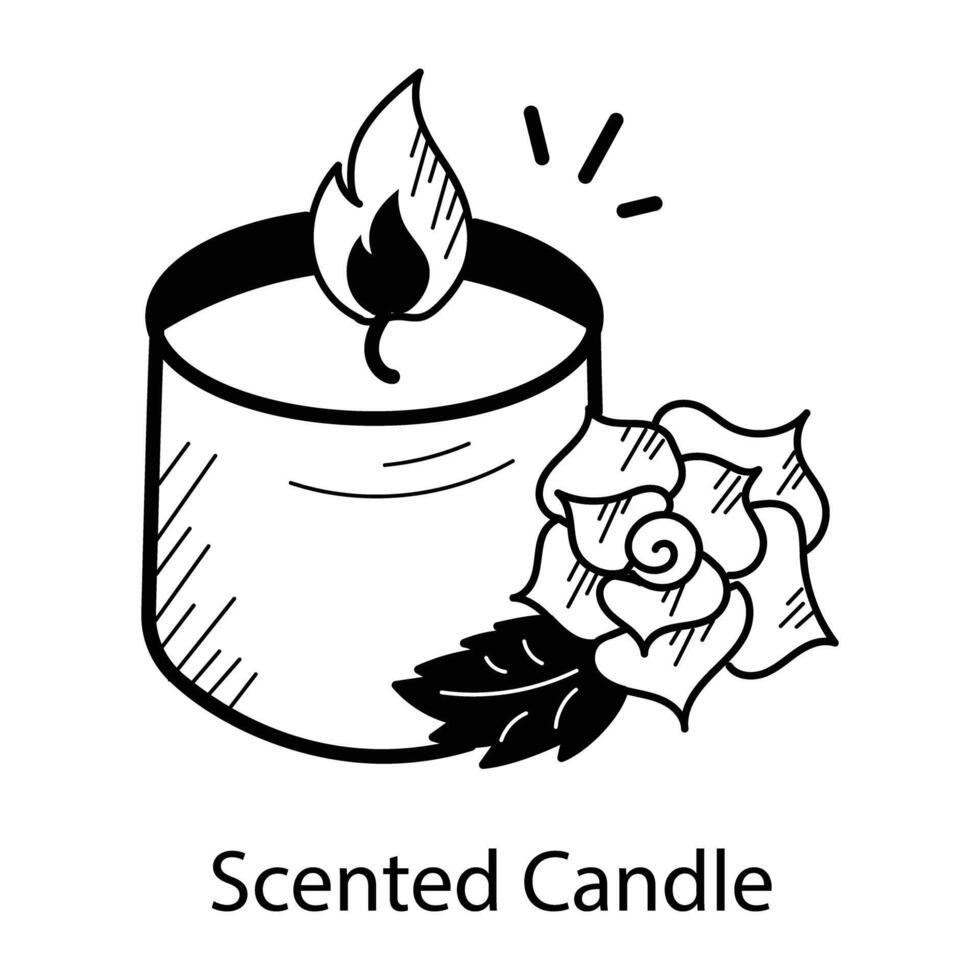 Trendy Scented Candle vector