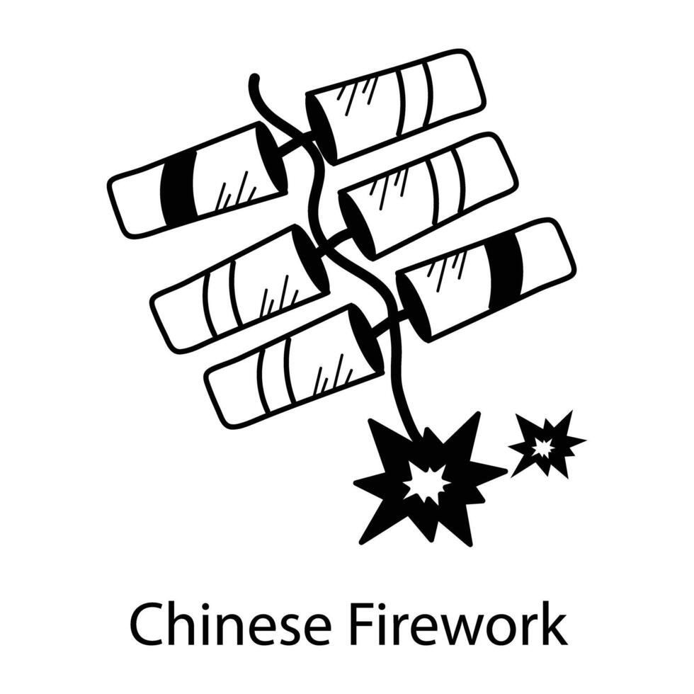 Trendy Chinese Firework vector