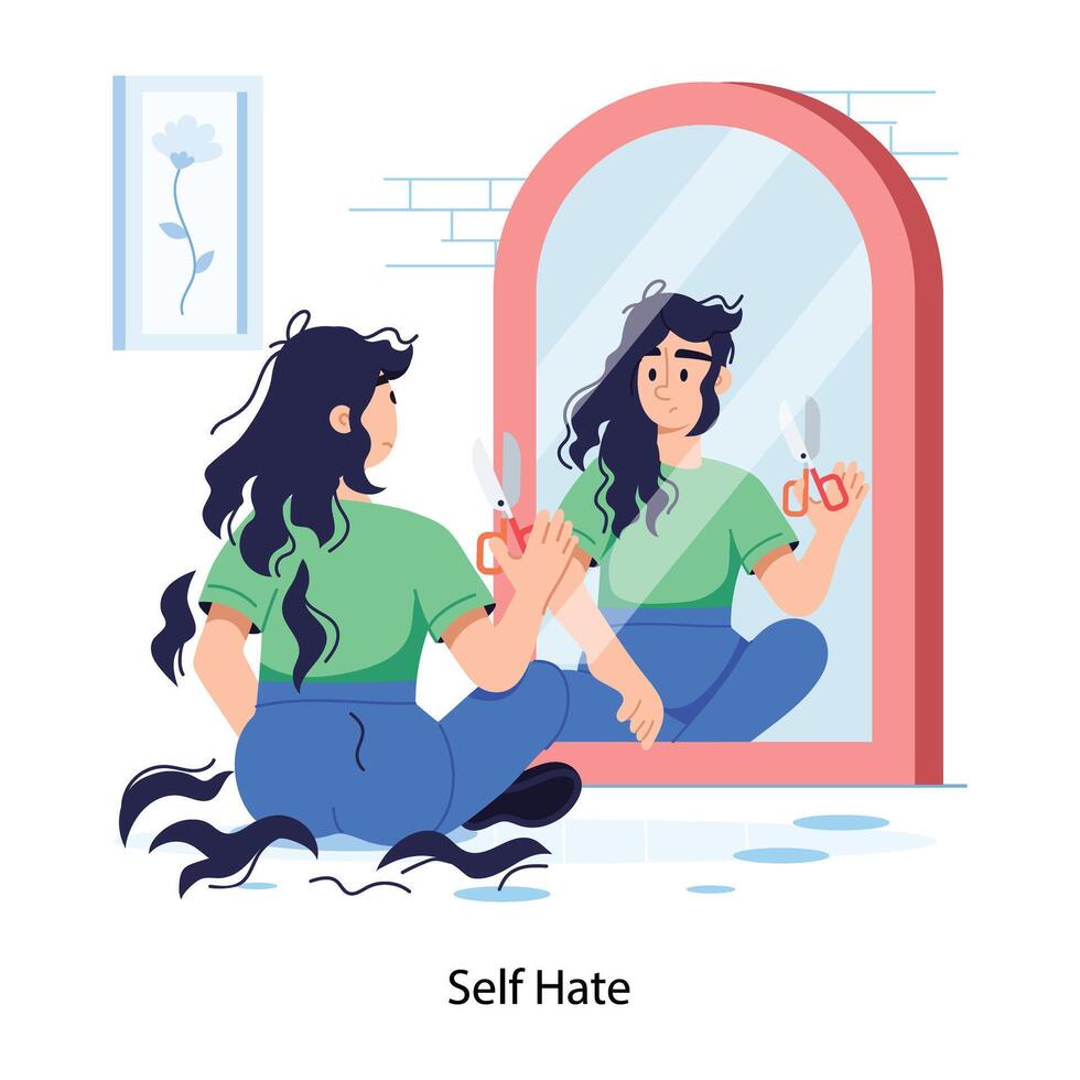 Trendy Self Hate vector