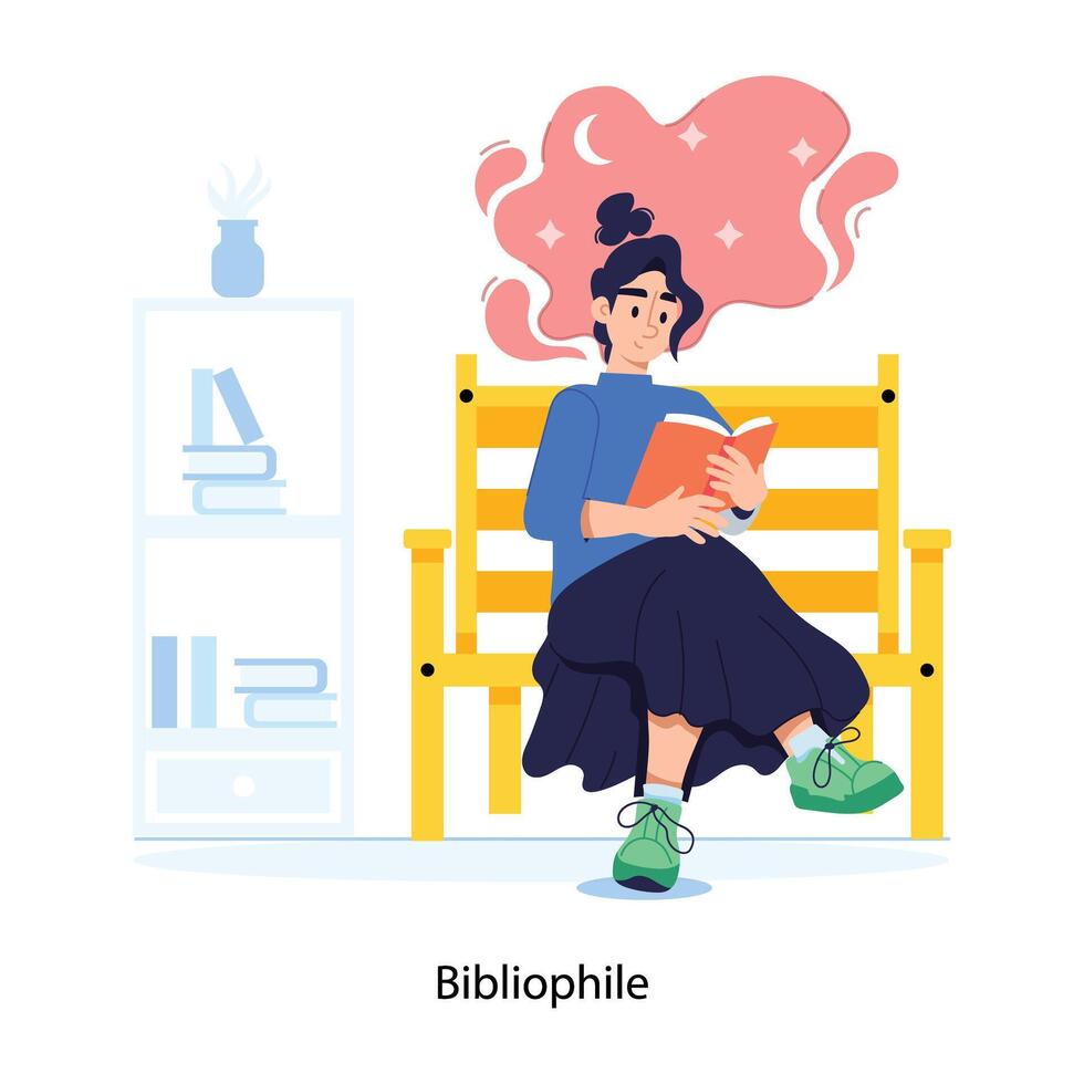 Trendy Bibliophile Concepts vector